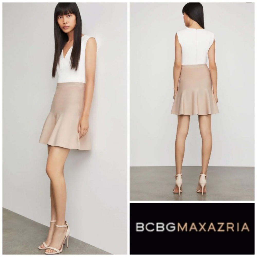 NWOT bcbg bodycon fit flare blush skirt